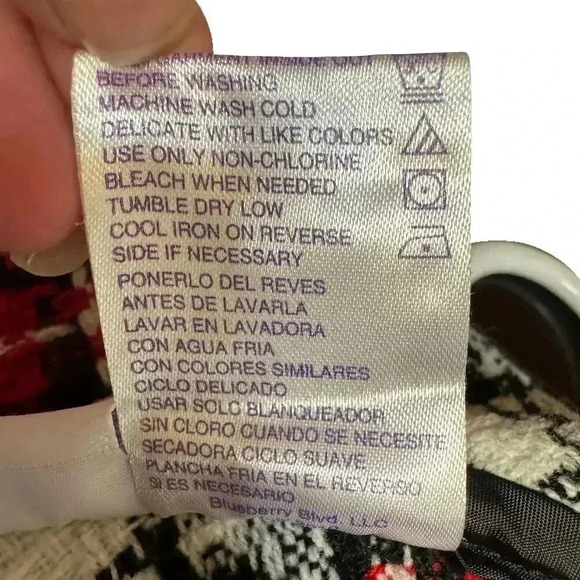 Blueberi Boulevard Girls Size 4 Red Plaid Coat Jacket - Picture 4 of 9